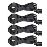 Plug in Pendant Light Cord Kit - 16Ft Light Socket with Cord E26/E27 ESocket Rings, 4 Pack, Black Retail $26.88