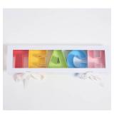 Cook With Color Fillable Word Food Storage Gift Box TEACH - Retail: $10