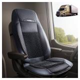 Vyonix Semi Truck Beaded Seat Covers, Cooling Car Seat Cushion for Back Support, Anti-Sweat Seat Covers for Trucks, Universal Fit for Volvo, Kenworth, Freightliner, Improved Comfort & Durability (set 