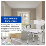 Swivel Shower Chair 360Â°Pivoting Bathtub Seat with Arms and Back Narrow Bath Bench for Seniors,Elderly,Disabled and Pregnant Women Adjustable Bath Chair - Retail: $184