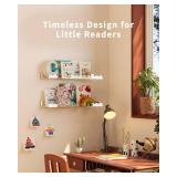 G&W Gruwald 4 Pack Clear 15.7 Inches Acrylic Book Shelf for Kids Room, Floating Kids Book Shelves for Wall, Nursery Book Shelves, Magazine Rack, Picture Ledge (Clear, 23\') - Retail: $89