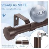 2 Pack Bronze Curtain Rods for Windows 28 to 48 Inch (1.5-5ft),1 Inch Diameter Heavy Duty Curtain Rod,Adjustable,Modern Decorative Drapery Rods, Brown,30\'-58\' - Retail: $33