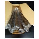 2 Pack Bronze Curtain Rods for Windows 28 to 48 Inch (1.5-5ft),1 Inch Diameter Heavy Duty Curtain Rod,Adjustable,Modern Decorative Drapery Rods, Brown,30\'-58\' - Retail: $33