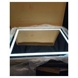 Gvnkvn Makeup Vanity Mirror 24\' x 19\' Large LED Makeup Mirror, Desk Mirorr with Lights, Light up Mirror with 10X Magnification and, Dimmable 3 Modes, Touch Control White - Retail: $50