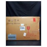 Gvnkvn Makeup Vanity Mirror 24\' x 19\' Large LED Makeup Mirror, Desk Mirorr with Lights, Light up Mirror with 10X Magnification and, Dimmable 3 Modes, Touch Control White - Retail: $50