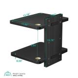 WALI Floating TV Shelf, 2 Tier Projector Shelf for DVD Players, Routers, Game Consoles, Cable Boxes, Living Room Decor Accessories, Wall Mount Shelves Holds Up to 22lbs (CS202NB), 2-Shelf, Black - Ret