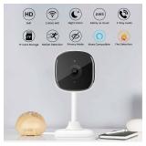 AMOROM 4 Pack Indoor Cameras, 1080P Home Security Cameras, AI Motion Detection, Night Vision, 24/7 Recording, 2-Way Talk, Cloud/SD Storage, Work with Phone and Google Assistant, 2.4GHz WiFi - Retail: 