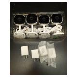 AMOROM 4 Pack Indoor Cameras, 1080P Home Security Cameras, AI Motion Detection, Night Vision, 24/7 Recording, 2-Way Talk, Cloud/SD Storage, Work with Phone and Google Assistant, 2.4GHz WiFi - Retail: 