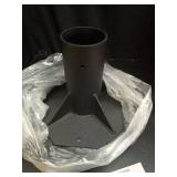 Outdoor Light Post Base for 3 inch Surface Mount Post, Heavy Duty Metal Flange Anchor Base, Black Pier Mount Adapter with Accessories, Used for Patio Outside Deck Yard Home Lawn (10-inch Mount Base) -