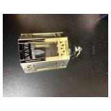 zkee Mini Candle Lantern with Flickering LED, Decorative Hanging Lantern, Indoor Use (Set of 8, Silver) - Retail: $53