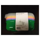 10pc (set of 5) Single Compartment Plastic Meal Prep Food Storage Container Set Yellow/Green - Room Essentialsâ¢ - Retail: $20