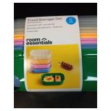 10pc (set of 5) Single Compartment Plastic Meal Prep Food Storage Container Set Yellow/Green - Room Essentialsâ¢ - Retail: $20