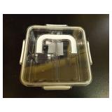 Clear Food Storage Container Set with White Handles - Retail: $15