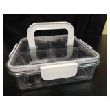 Clear Food Storage Container Set with White Handles - Retail: $15