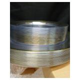 BESTVIP Clear Gold Disposable Dinnerware Set for 100 Guests, Plastic Plates for Party, Wedding, Christmas, Include: Plastic Plates, 100 Gold Silverware, Count Not Verified  - Retail: $80