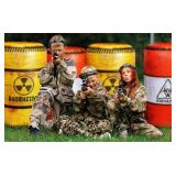 NINOSTAR 4 Barrels Inflatables, Compatible with Nerf, Laser tag, Birthday Party Activities and Decoration. - Retail: $50