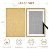 Graciadeco Carpet Cat Scratching Mat Sisal, 2 Packs Sisal Fabric Large 23.6\' x 15.7\' Scratching Pad for Indoor Cats with Adhesive Hook Loop Tape, Cat Scratching Rug Wall Scratchers for Indoor - Reta