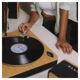 House of Marley Stir It Up Wireless Turntable: Vinyl Record Player with Wireless Bluetooth Connectivity, 2 Speed Belt, Built-in Pre-Amp, and Sustainable Materials - Retail: $200