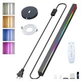 Plug In Wall Sconce,Smart RGBCW LED Wall Light Work with Alexa,Phone APP,Color Changing & White Dimmable Modern Room Wall Mount Light Bar,23.6In Long for Bedroom,Livingroom,Corner,Music Sync,1pcs - Re