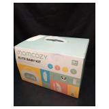 Momcozy Elite Baby Kit, Superior Baby Shower & Registry Essential Kit for Grooming & Health & Cleansing Care, Electric Nail File & Nasal Aspirator,Tummy Wrap,Thermometer,Bath Brush,Teether,Storage Bag