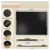 Noodle Board Stove Cover for Gas Stovetop, Bamboo Stove Top Covers for Electric Stove and Gas Burners with Handles Kitchen Sink Cover for Counter Space Decorative Serving Tray Black (29.53\'x22.05\') 