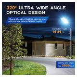 Solar Lights Outdoor Waterproof, 8000W Solar Street Light with Motion Sensor, 7000K Dusk to Dawn Security Flood Lights IP66, Commercial Outdoor Lighting for Parking Lot, Yard, Driveway, Farm(2 Pack) -