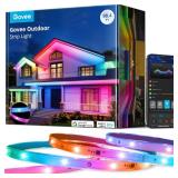 Govee Outdoor LED Strip Lights, 98.4ft Smart Outdoor Lights Work with Alexa and Google Assistant, App Control, IP65 Waterproof, RGBIC Lights for Patio, Eave, Party Decorations - Retail: $120