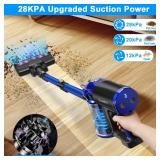 iwoly Cordless Vacuum Cleaner with 28KPa Powerful Suction, Brushless Motor, HEPA Filter, 3 Modes, Detachable Battery, 2-in-1 Stick & Handheld Vacuum for Home Hard Floor Pet Hair - Retail: $90