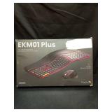 ProtoArc Ergonomic Wireless Keyboard Mouse, EKM01 Plus Full Size Ergo Bluetooth Keyboard Mouse Combo, Split Design, Wrist Rest, Multi-Device, Rechargeable, for Windows/Mac OS - Wine Red - Retail: $85