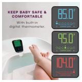 4moms Cleanwater Tub, 3-in-1 Grow-with-Me Baby Bathtub with Digital Thermometer for Newborns to Toddler, Assembled in The USA - Retail: $80