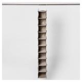 10 Shelf Hanging Shoe Storage Organizer Gray - Room Essentialsâ¢: Closet Rod Hanging Shoe Rack, Holds 10 Pairs, Fabric - Retail: $17