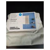 42\'x63\' Blackout Baby Striped Window Curtain Panel Gray/Ivory - Room Essentialsâ¢: Energy Efficient, Recycled Fiber - Retail: $17