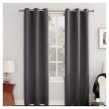 Sun Zero Nolan Energy Efficient Blackout Grommet Curtain Panel  40 X84   Charcoal - Retail: $50