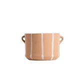 LiveTrends Large Linea Ceramic Indoor Planter Pot Terracotta Orange 6.5\'x6.5\'x5.5\' - Retail: $20