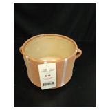 LiveTrends Large Linea Ceramic Indoor Planter Pot Terracotta Orange 6.5\'x6.5\'x5.5\' - Retail: $20
