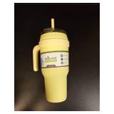 Reduce 40oz Cold1 Vacuum Insulated Stainless Steel Straw Tumbler Mug Light Yellow: Dishwasher-Safe, Portable Drinkware - Retail: $30