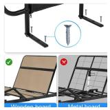 Skuehod Bed Side Rail for Adjustable Bed, Screw Into Wooden Board Only, 17 inch Height for Mattress Less Than 10 Inches, 1 pc - Retail: $70