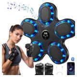2025 Upgraded Music Boxing Machine - Smart Bluetooth Wall-Mounted Fitness Gear with Punch Counter, Adjustable Speed, Premium Gloves Included - Home/Office Workout & Stress Relief Companion - Retail: $