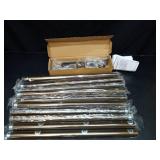 Bronze Curtain Rods for Windows 36 to 176 Inch(3-14 Feet),1\' Diameter Rods with Modern Style End Cap Finials,Size:36-176 Inch - Retail: $35