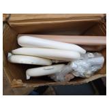 4-in-1 Convertible Toddler Step Stool, Adjustable Height Toddler Tower, Foldable Standing Tower with Safety Fence & Removable Dining Tray, Kids Step Stool for Kitchen Counter Bathroom Sink (Khaki) - R