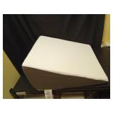 Bedluxe Wedge Pillow, 10 inch Bed Wedge Pillow for Headboard, Pillow Wedge for Acid Reflux Relief, Sleeping, Back Pain Relief, Snoring, Triangle Pillow Wedge, White/Grey - Retail: $30
