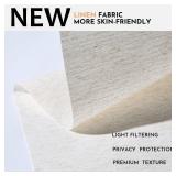 Persilux Light Filtering Roller Shades for Window Blinds,Cordless,Linen Fabric,Thermal Insulated Fabric UV Protection Shades for Home,Office,Bedroom,Door,Light Filtering-Cream,27\' W X 72\' H - Retail