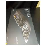 Backlit Bluetooth Ergonomic Keyboard, ProtoArc EK01 Plus Full Size Wireless Split Keyboard with Dual Bluetooth and USB, Cushioned Wrist Rest, Rechargeable for Windows/Mac/Android, Grey Black - Retail: