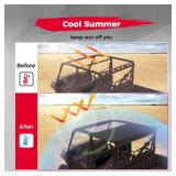 KEMIMOTO 4-6 Seat Canvas Roof Soft Top Tint Compatible with Polaris Ranger Crew 1000 / Crew XP 1000 / Crew 900 2014-2026 Waterproof Sunshade Roof Top Accessories - Retail: $130