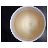 SUNPOTFOR Ceramic Plant Pot - Modern 8 Inch Round Planter for Indoor Outdoor Plants with Drainage Hole and Saucer, Home House Room Office Decor, White - Retail: $37