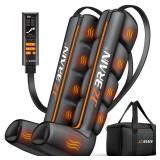 JZBRAIN Air Compression Leg Recovery Boots : Sequential Full Leg Compression Massager System for Muscle Relaxation & Relief - 11 Intensity 6 Modes 3 Heat for Athletes & Gym (Small) - Retail: $260