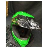 Loyoriwy for Kids 4-16 DOT Certified Full Face Motorcycle Helmet,Youth Dirt Bike & ATV Helmet for Boys & Girls for Motocross, Go-Kart, Electric Dirtbike and Off-Road Riding (Green, L) - Retail: $62
