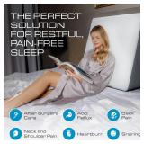 Kolbs Extra Wide Bed Wedge Pillow for Sleep Apnea, Acid Reflux, and Back Pain Relief, with Chic Jacquard Cover - Headboard GERD Pillow Wedges for Sleeping (Extra Wide 7.5\' Height) - Retail: $88