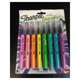 Sharpie Clear View Pocket Highlighters  Chisel Tip  Assorted Colors  8 Pack - Retail: $13