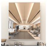 Snowdool Gym Mirror, 56''X16''(Each) -2PCS Full Body Mirror for Yoga, Garage, Dance Studio, Anti-Rust, Tempered Glass,Frameless Mirrors, Wall-Mounted Large Workout Mirrors - Retail: $72